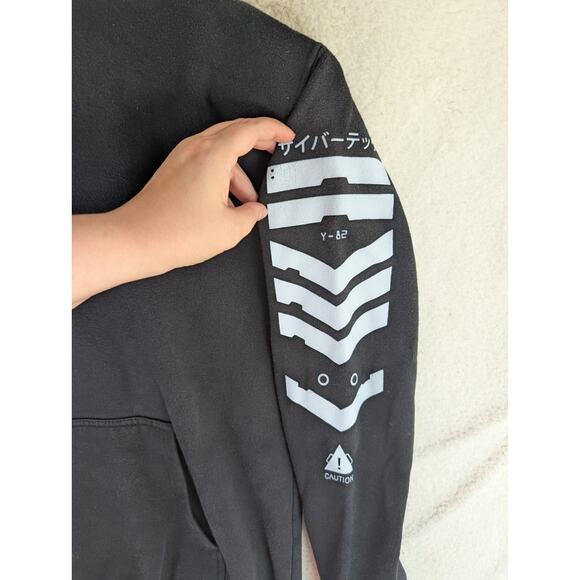 Fabric of the Universe Hoodie Sweatshirt Mens Large Black Cyber Core Y-82 - Picture 12 of 16